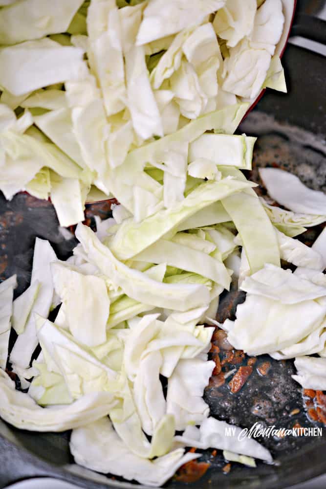 adding in the cabbage